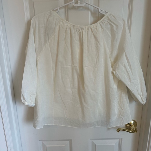 Cream Button-Up Blouse - Picture 2 of 4